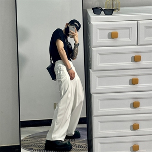 潮男ins纯色潮流西裤青春流行原宿新款宽松型夏季JXK30-P48图片