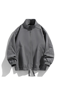 新款中性风户外夹克男立领纯色上衣冲锋衣外套DSA157B-JK7822-P60图片