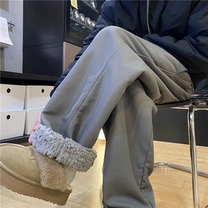 加厚羊羔绒冬季新款大码时尚潮流休闲裤长裤K3703-B315-特P40控78图片