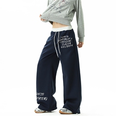 【现货】美式复古字母印花撞色运动休闲裤XZ502-K868-P55控79，男装休闲裤，星座502
