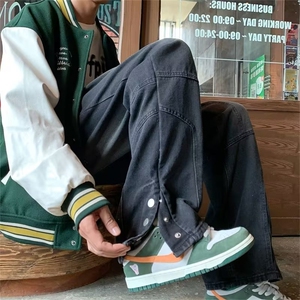 牛仔裤男秋季潮大码休闲裤子高街N5073P48图片