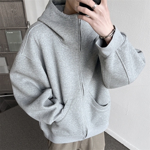 WY607-P55美式廓形cleanfit慵懒风连帽卫衣外套图片
