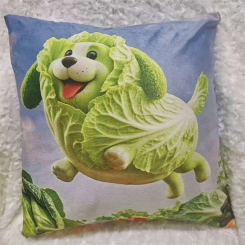 方形抱枕（带内胆）坐垫，嘉然毛绒玩具