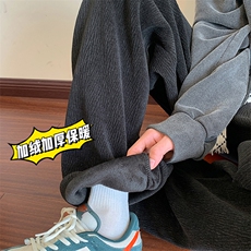 美式ins垂感直筒阔腿休闲裤K238P55不加绒K238JR加绒P65，男装卫衣，电商A102B