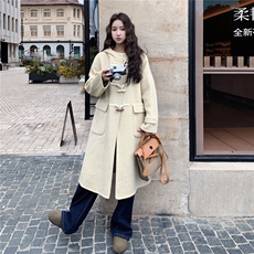 新款时尚长款连帽双面呢A2562-P285-K425，女装毛呢外套，2C261