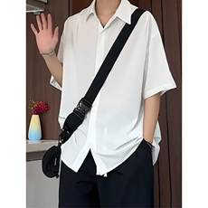 透气冰丝短袖衬衫套装DC2241上衣特P26控58/K8628长裤特P26控58，男装衬衫，电商A007