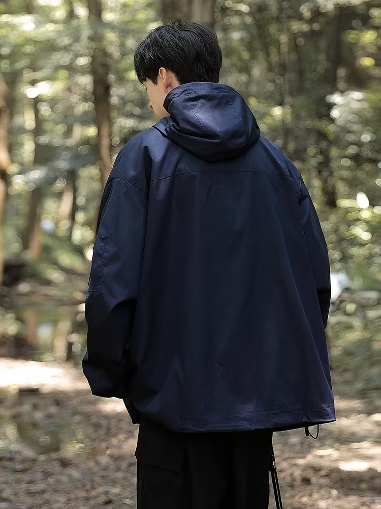 美式复古户外冲锋衣连帽外套潮山系机能工装外套J636P65,男装夹克,星座1116-2