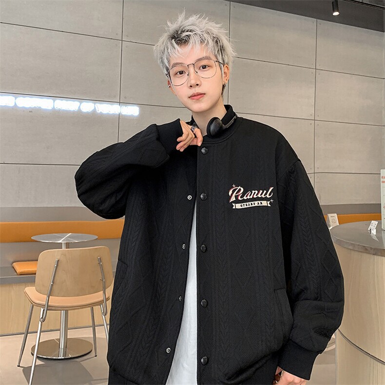 JK8802-P52美式春秋潮牌华夫格棒球服夹克,男装夹克,星座1503