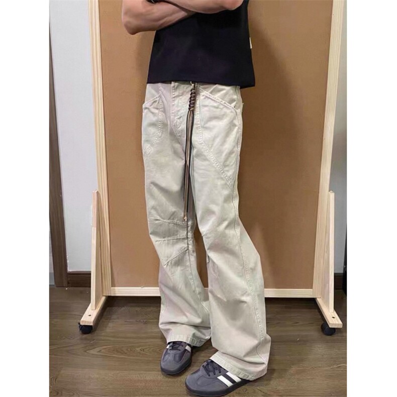 美式复古水洗做旧休闲工装长裤vintage宽松直筒百搭裤LA1122-P53,男装工装外套,星座1008