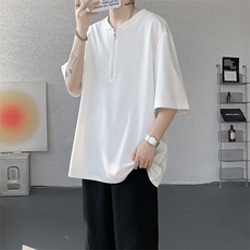 短袖男夏季新款港风宽松冰丝T恤T0152-P28，男装T恤，星座214-3
