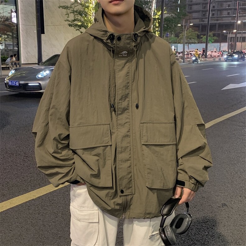 春季新款现货三防户外夹克男连帽冲锋衣外套DSA157B-J93-P60,男装夹克,电商A157B
