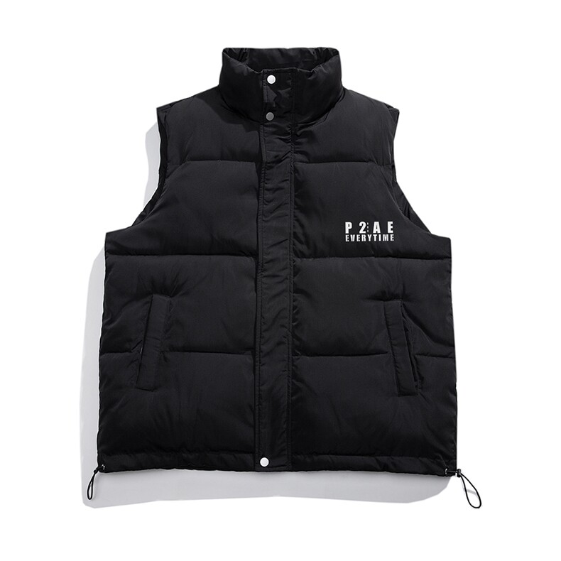 新款平铺时尚字母印花50白鸭绒宽松羽绒马甲A247-MJ827P115控138，男装背心/马甲，电商A247-1
