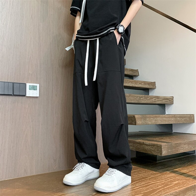 2025春夏款港风宽松设计感休闲百搭休闲裤直筒裤K24105-P35,男装休闲裤,星座717