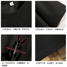 华夫格t恤男短袖男大码五分袖砖墙挂拍HT73308-P22，男装T恤，电商A040A