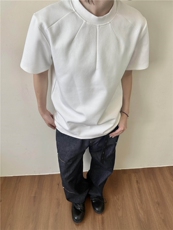 网图25T011-特P25抖音曼巴棉280克圆领短袖t恤，男装T恤，电商B327
