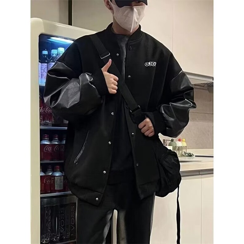 单排扣青春流行毛呢印花春秋夹克标准纯色简约棒球领长袖外穿男,男装夹克,星座1210-1