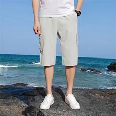 M-8XL大码七分裤男夏季冰丝速干短裤休闲运动裤7分K20-310B-1-P20，男装牛仔裤，星座310B-1