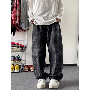 小众设计感水洗迷彩休闲裤2024春季新款牛仔裤男 现货 K7709-P52图片