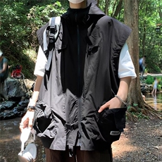工装马甲男港风潮流高街帅气2024夏季ins宽松个性外套W4910-P49，男装背心/马甲，星座412-3