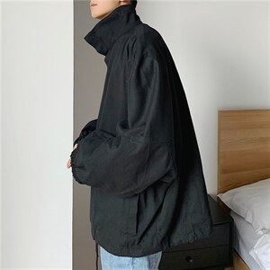 2021新款立领卫衣男韩版潮流秋外套半拉链嘻哈上衣夹克 W1179-P60图片