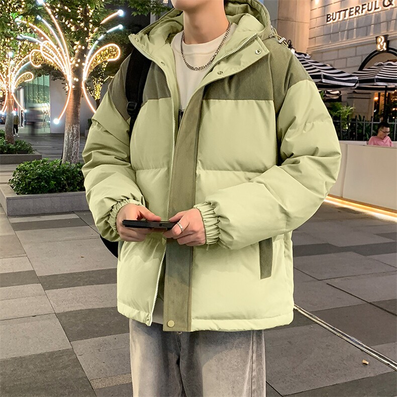 轻薄羽绒服男冬季新款加厚保暖拼接连帽情侣面包服YR9008-P130,男装羽绒服,星座610（原A335）