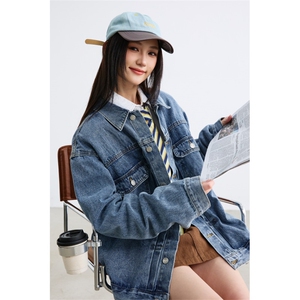 25新款抖音品质牛仔夹克中性风宽松韩版水洗外套N995/P98图片