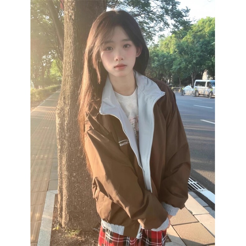 5379-P73原版做工两面穿连帽拉链卫衣外套男女同款,女装卫衣/绒衫,星座617A-2