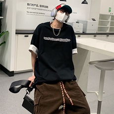 特P55无差价夏季新款潮流时尚假两件短袖T恤-UT10175港风1，男装T恤，电商A003