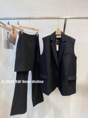 秋季新款围裙设计西装裤尺码SM，女装休闲裤，G