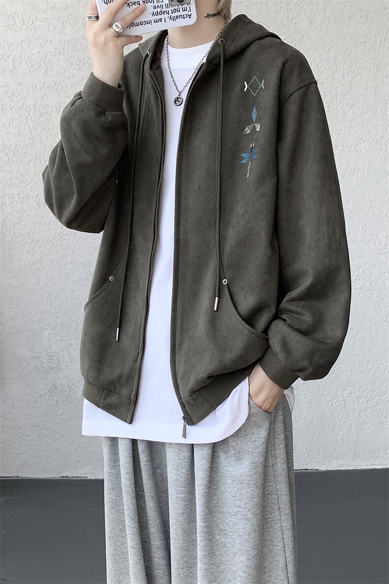 8XL-M特大码秋冬机能夹克外套冲锋衣百搭潮休闲宽松户外WY24P78,男装夹克,电商D206-1
