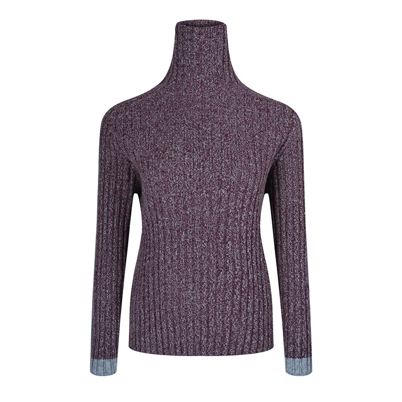 2025年秋季时尚百搭通勤简约休闲高领花纱羊绒衫，女装羊绒衫，玖雪绒羊绒