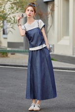 2025夏季新款套装短袖T恤吊带马甲背心半身裙三件套时尚女装，女装套装/套裙，曼娅璐