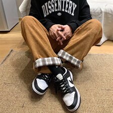 灯芯绒裤子男港风ins潮牌痞帅百搭A887P33加绒43图片