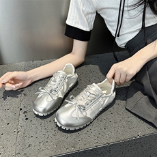 蝴蝶结芭蕾德训鞋女2024春夏新款平底软底百搭粉色休闲小白鞋，女鞋休闲鞋，电商A223