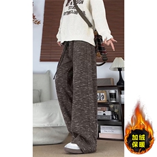 美式宽松阔腿裤垂坠感抽绳加绒加厚休闲裤男K8690JR（加绒）特P52，男装卫衣，电商A007