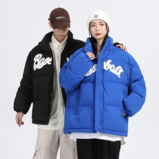 潮牌情侣2023冬季男女同款毛巾绣加厚棉衣保暖棉服MYTC157P95，男装棉衣，电商B220