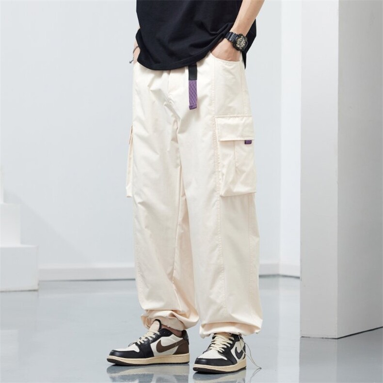 夏季冰丝裤男薄款港风裤中青年宽松大码凉感速干工装裤MK2558P60，男装工装外套，星座1013-5