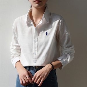 美式老钱风棉麻衬衫上衣女春夏新款宽松通勤亚麻防晒衬衣薄图片