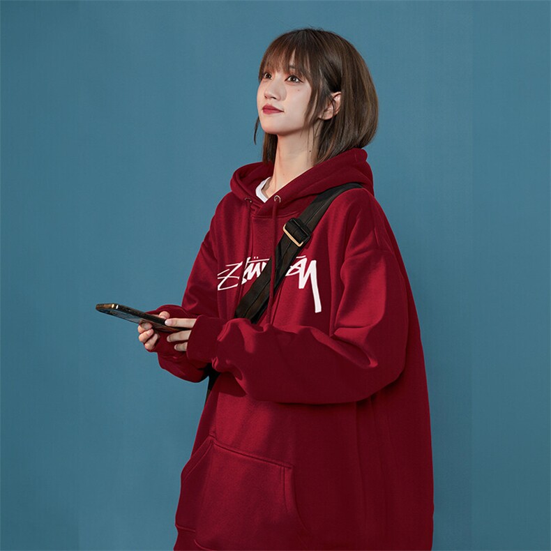 秋季美式英文印花高街连帽卫衣,女装卫衣/绒衫,星座310A-4