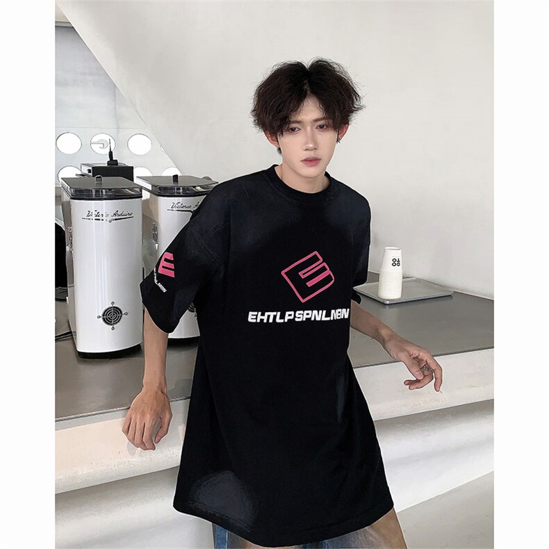 C418-P33夏季新款设计感嘻哈宽松上衣美式潮牌短袖T恤男现货,男装T恤,星座512-6