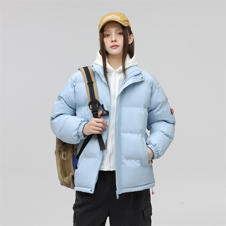 日系冬季连帽假两件小标防风棉衣面包服外套男女同款XY2273-P65,男装棉衣,星座717