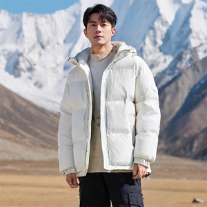 MY02男女休闲连帽75D双径双纬雪尼尔带帽棉服棉衣外套加厚保暖潮图片