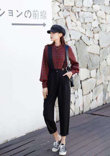 春季新品，双肩背带可盐可甜两件套裤，女装，东洋天堂之花