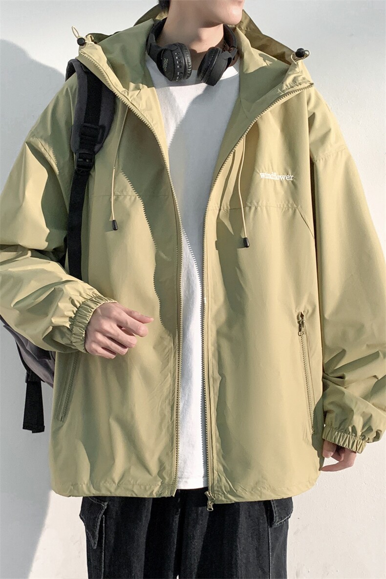 冬季加绒加厚连帽棉衣保暖百搭棉服外套宽松潮流冲锋衣男JK280P95,男装棉衣,电商A086