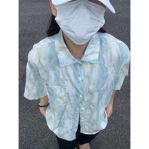 2025夏季新款港风夏威夷冰丝沙滩衬衫印花短袖 CS309-P30图片
