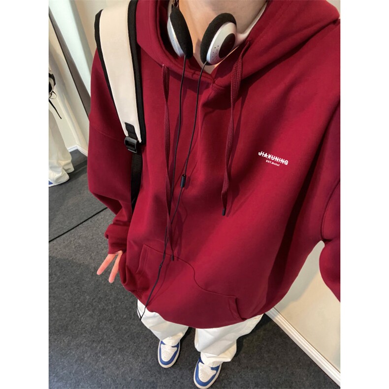 烫花大码340克重磅华棉复合休闲连帽卫衣W4319-P42【特价】,男装卫衣,电商A007