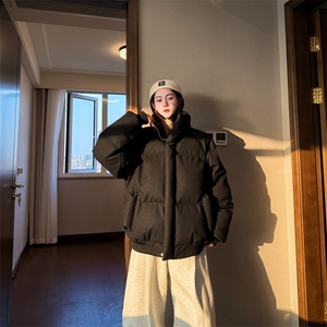 直播现货原版高品质冬季美式帆布皮棉服立体纹理加厚棉衣外套图片