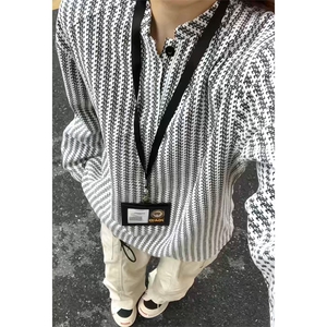 2026秋季新款港风女模大码鱼骨纹长袖T恤M-5XHT25893-特P19,粉色宽松毛衣怎么搭配图片