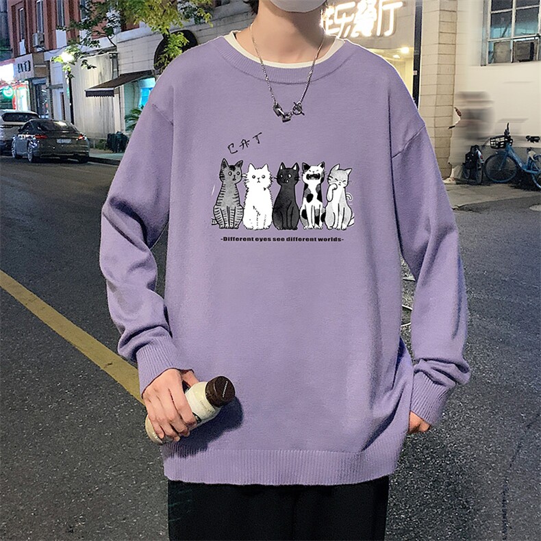 M67100-P45 加绒款-P65圆领毛衣男大码针织衫男毛线衣线衫,男装针织衫/毛衣,电商A040