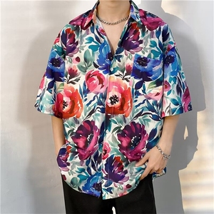 夏威夷风三亚泰旅游短袖花衬衫男海南岛沙滩服T5101-P26图片